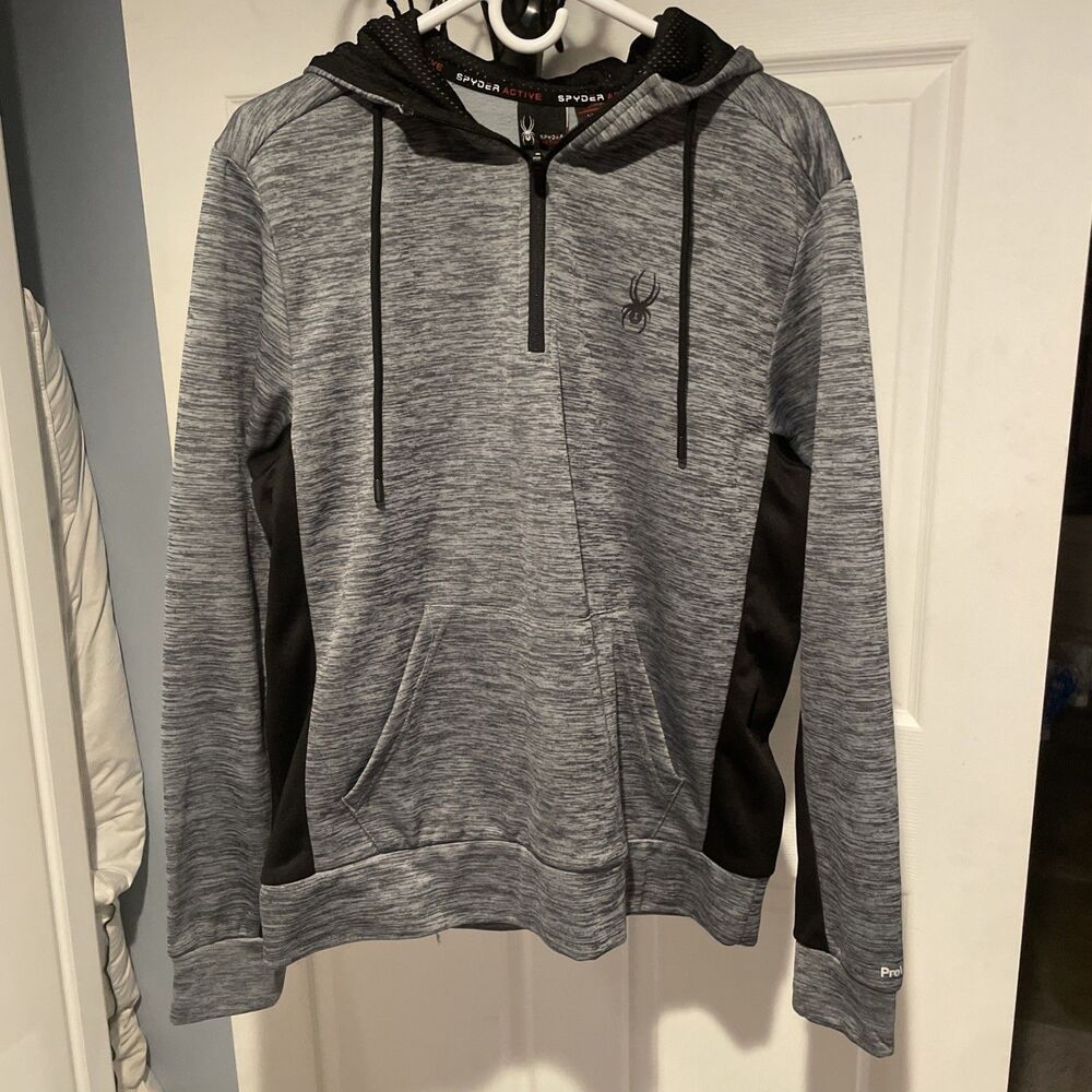 Spyder Active Wear 3/4 Zip Hoodie Men’s M NWT Ski Snow Layer Quick Dry Sports